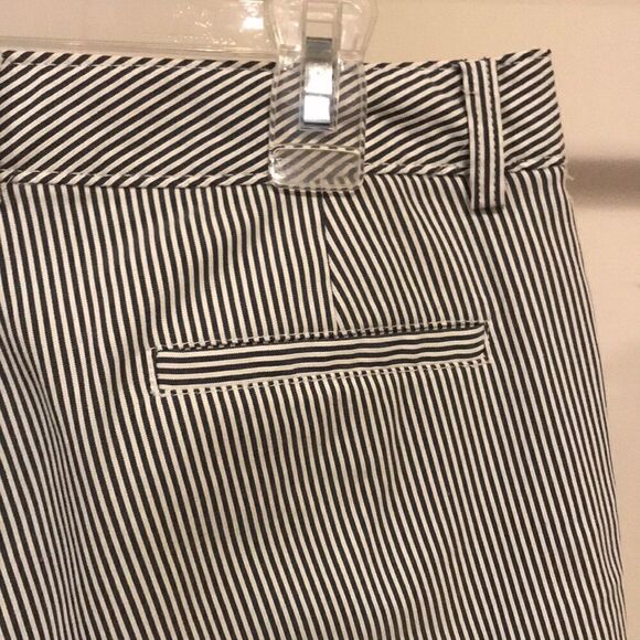 Cremieux Blue & White Stripe Trouser Shorts - Sz 4 - Picture 7 of 8